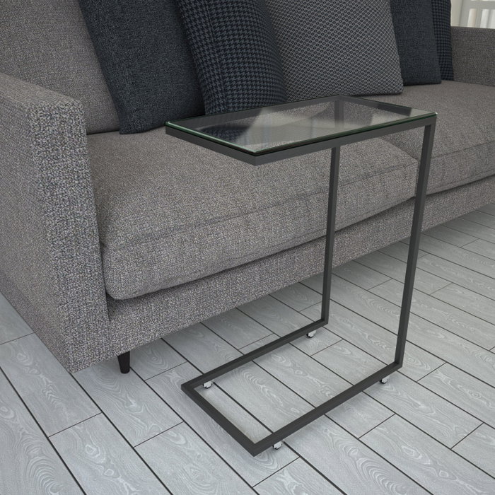 Hanah Home Callen - Glass Mesa Auxiliar Antracita
